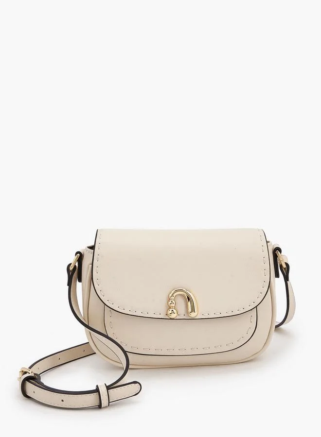 Solid Crossbody Bag With Adjustable Strap