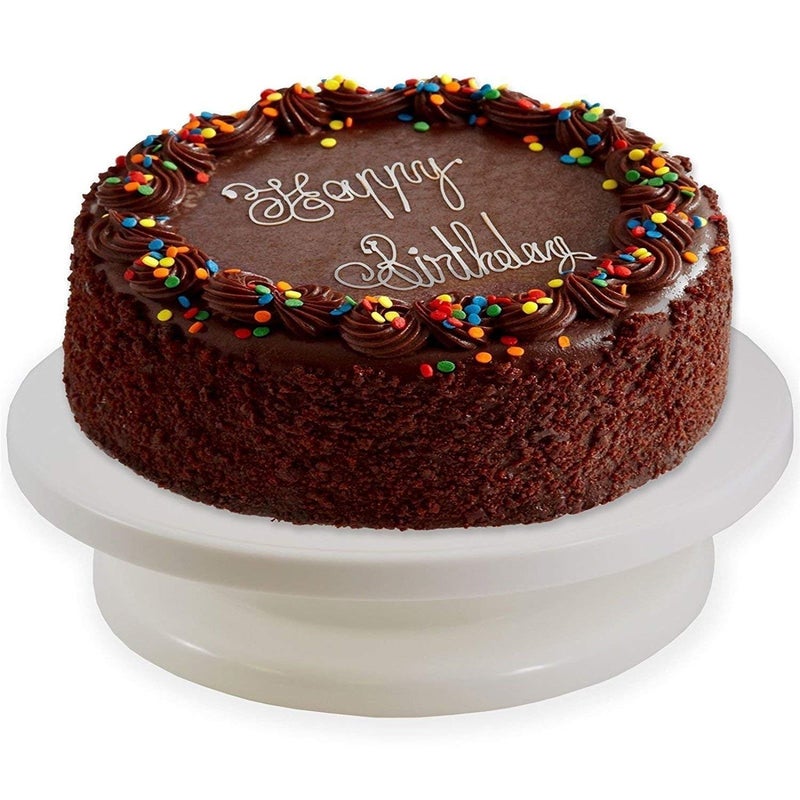 Lexazo 1PC Cake Turntable Revolving Cake Decorating Stand Sugar Craft 360 Degree RotatingBakeware Tools and Accessories Easy to Decorate Cakes 28cm - Image 2