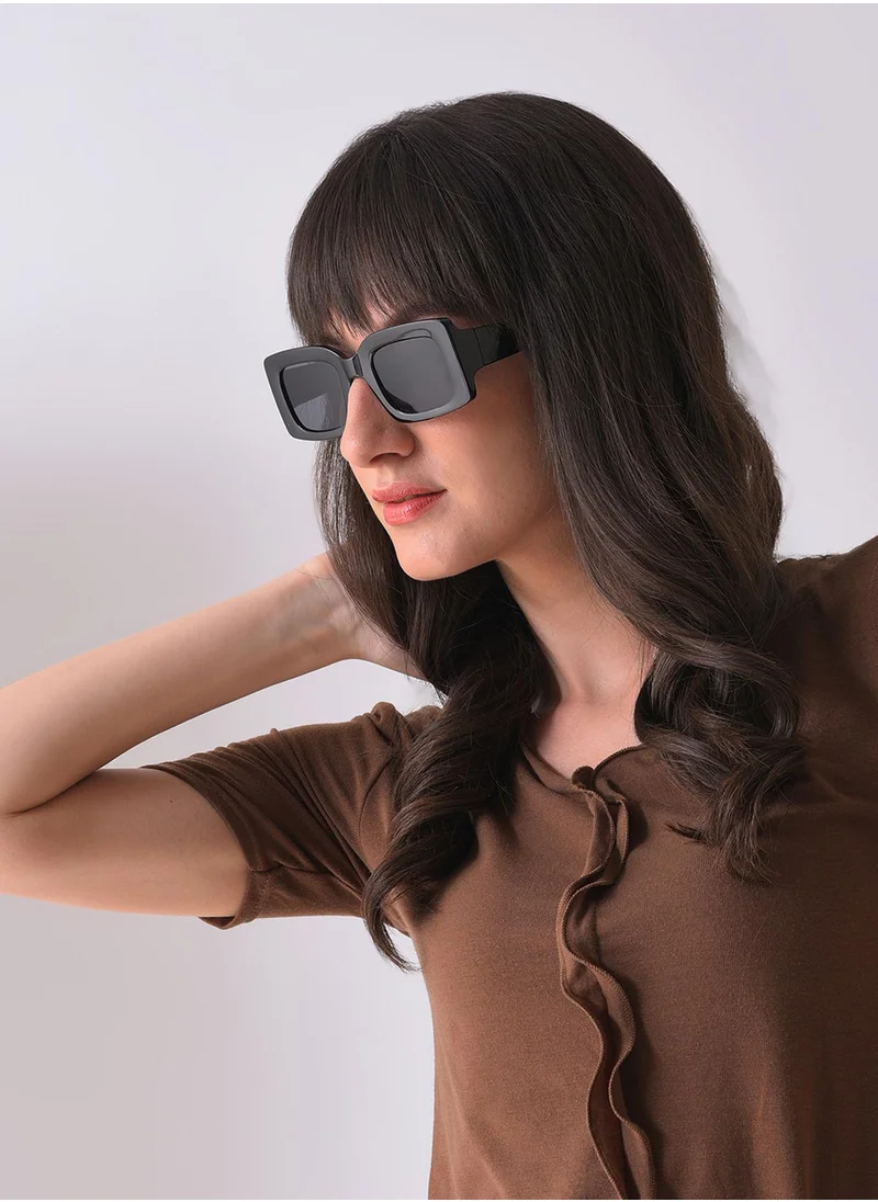 صوص هاوت Black Lens Black Wayfarer Sunglasses