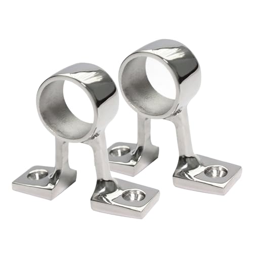 NRC&XRC NRCXRC 2 Pieces Marine Grade Heavy Duty 316 Stainless Steel Boat Hand Rail FittingID 26MM Center Bracket Stanchion Mount Hardware for 1inch OD Tubing - Image 1