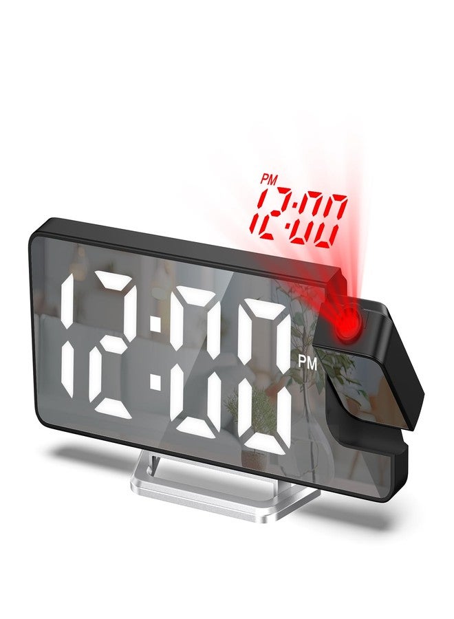ORIA Projection Alarm Clock, 7.9'' Digital Alarm Clock with 180° Rotatable Projector, LED Alarm Clock with Temperature, 4-Level Dimmer, 12/24H, Snooze, for Home, Bedroom Ceiling, Living Room - Image 1