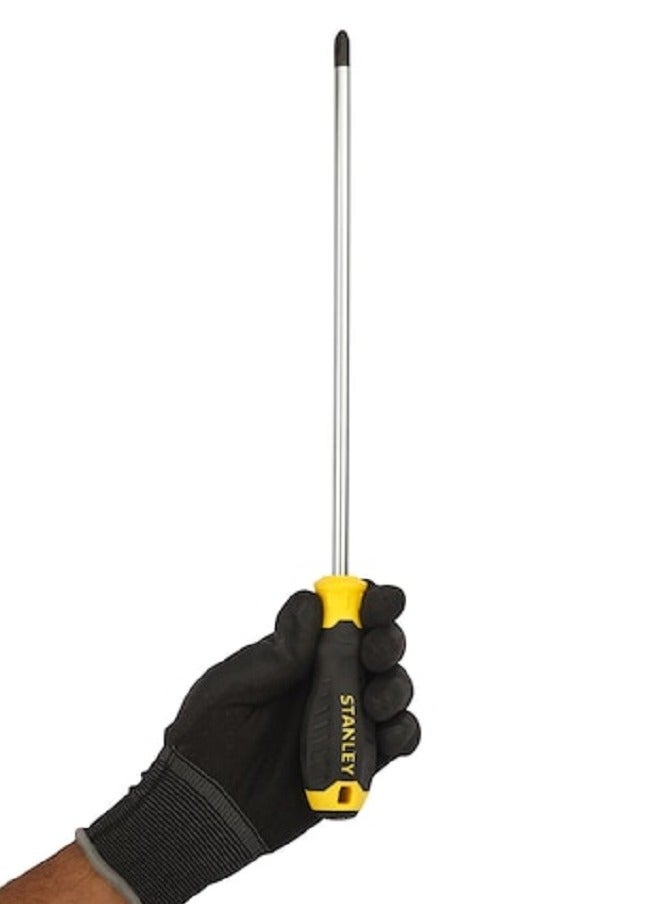 Stanley STANLEY STMT60816-8 Cushion Grip Screwdriver Phillips PH3 x 250mm with Magnetic Tip – High Grade Chrome Vanadium  - Image 4