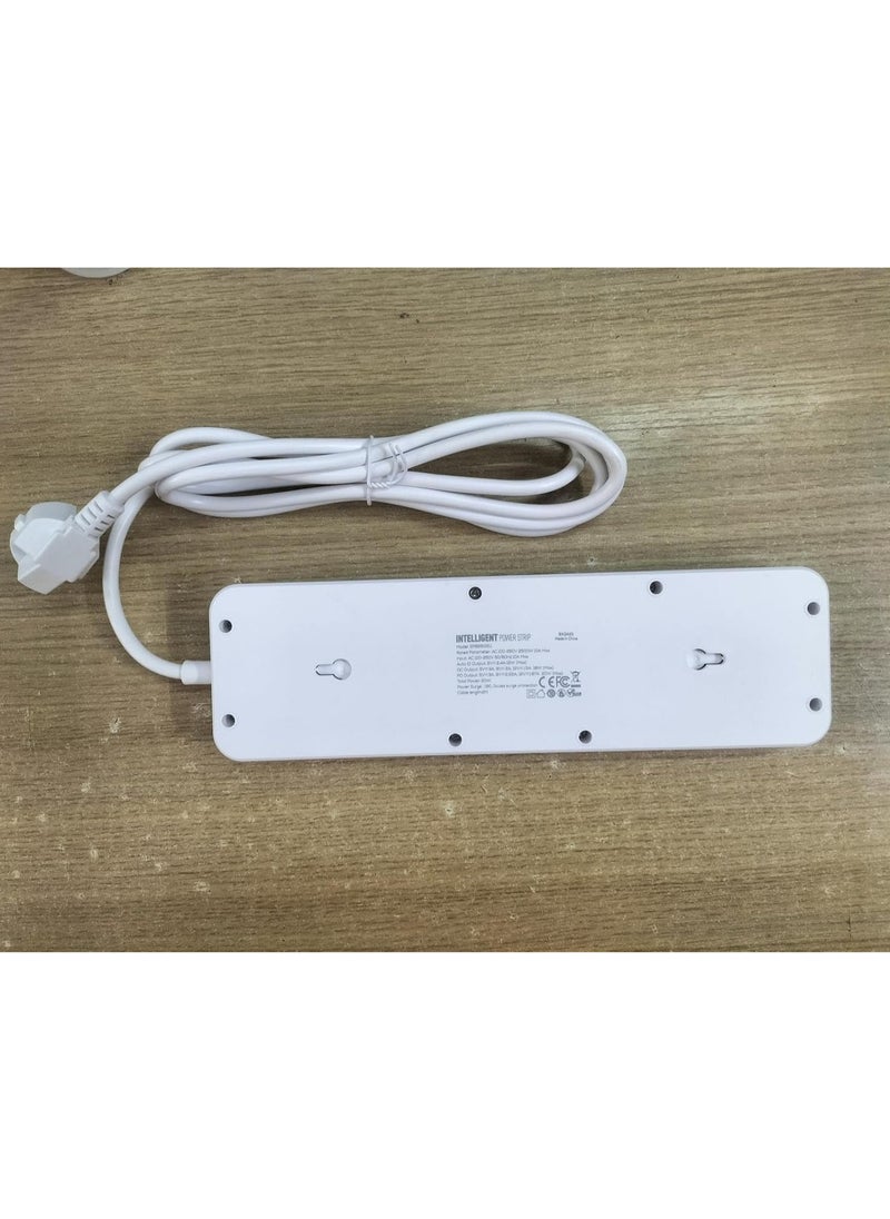 Energizer - Energizer Max Power Strip 10A with Smart overload protection surge 5Output and 3 ports QC18w USB A And PD20w/2500w model epb2501eu - Image 1