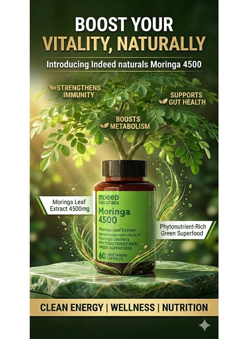 Indeed Moringa 4500 Leaf Extract Cap 60's - Image 2