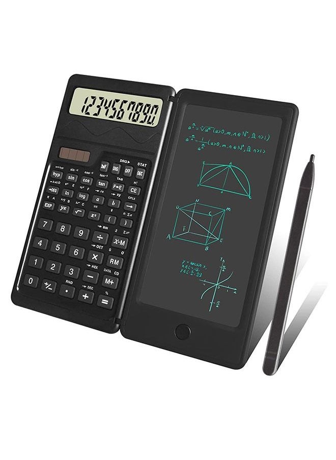ZCM-HAPPY - S3 Smart Folding Calculator with Writing Pad Solar and Battery Dual Power Basic Calculator for Office School Business - Image 1