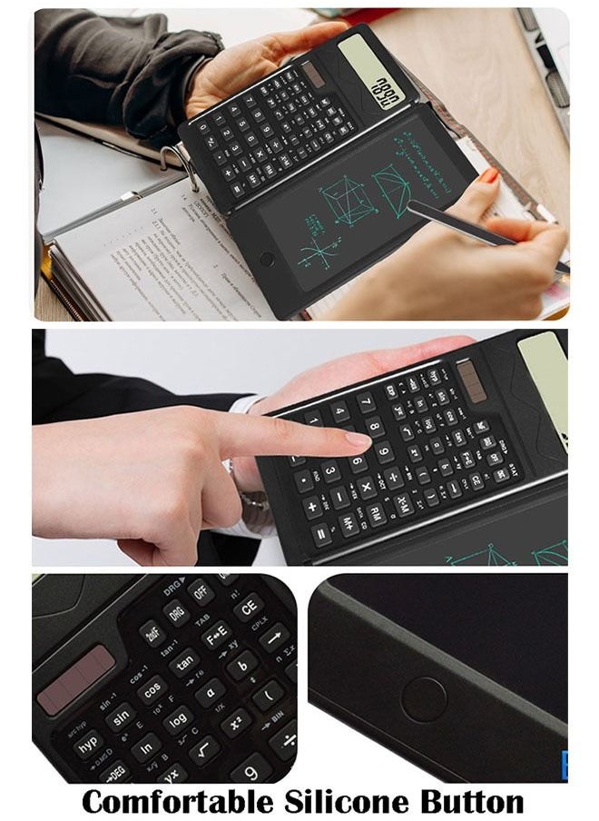 ZCM-HAPPY - S3 Smart Folding Calculator with Writing Pad Solar and Battery Dual Power Basic Calculator for Office School Business - Image 1
