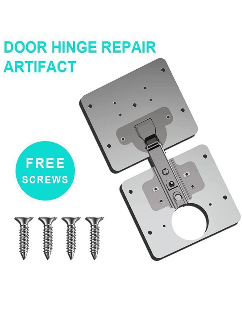 Y&D 1 Set Cabinet Door Hinges Hinge Repair Plate for Furniture Drawer Window Stainless Steel Accessor Easy Installation Mount Concealed With 10 Screws  - Image 5