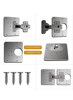 Y&D 1 Set Cabinet Door Hinges Hinge Repair Plate for Furniture Drawer Window Stainless Steel Accessor Easy Installation Mount Concealed With 10 Screws  - Image 3