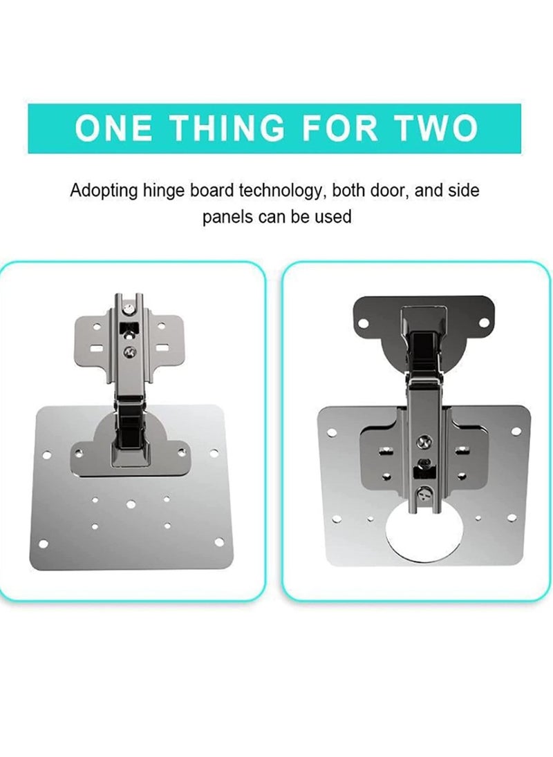 Y&D 1 Set Cabinet Door Hinges Hinge Repair Plate for Furniture Drawer Window Stainless Steel Accessor Easy Installation Mount Concealed With 10 Screws  - Image 2