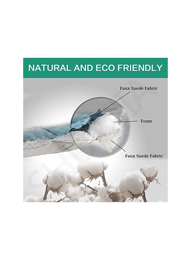 The Bros غطاء أريكة مبطن قابل للعكس واقي أريكة 1،2،3 مقاعد غطاء كرسي بذراع مع أحزمة مرنة قابلة للتعديل (أزرق فاتح، 4 مقاعد) - Image 2