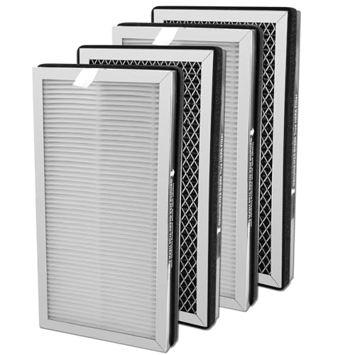KTWT MA-15 Air Purifier Replacement Filter for Medify Air 15 Series, fit medify air purifier filter replacement, 3 in 1 Integration of Pre-Filter, High Efficiency H13 True HEPA and Activated Carbon 4-Pack - Image 1