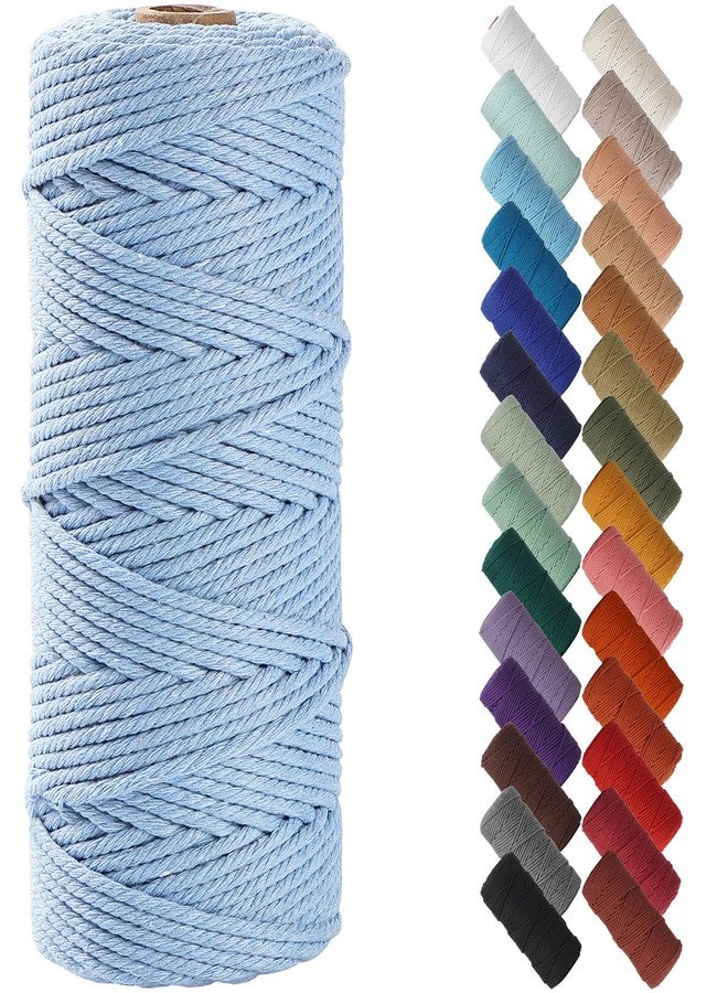 NOANTA Baby Blue Macrame Cord 3mm x 109yards, Colored Macrame Rope, Cotton Rope Macrame Yarn, Colorful Cotton Craft Cord for Wall Hanging, Plant Hangers, Crafts, Knitting - Image 1