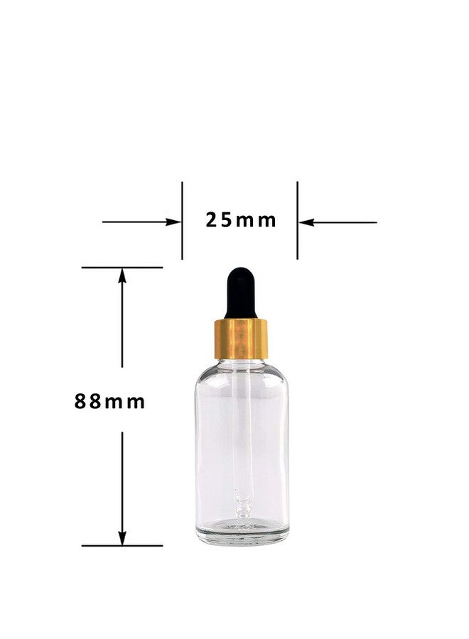 Devinez Multipurpose Transparent (Clear) Color Round Glass Bottle, 15 ml with Golden Black Glass Dropper (Pack of 2), for Beauty, Essential Oils, Blends, Skin Care, Travel, Toners, Cosmetic & DIY - Image 2