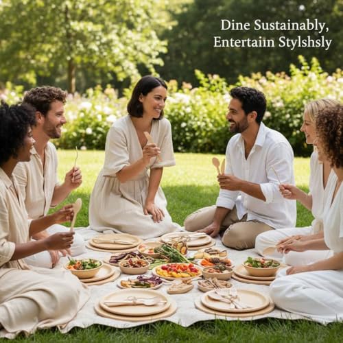 EZYLINKER 500 Wooden Spoons, Disposable Wooden Cutlery Set - Alternative to Plastic, Eco Friendly, Biodegradable, Compostable Cutlery Set - 500 Wooden Spoons Disposable Utensils Set - Image 3