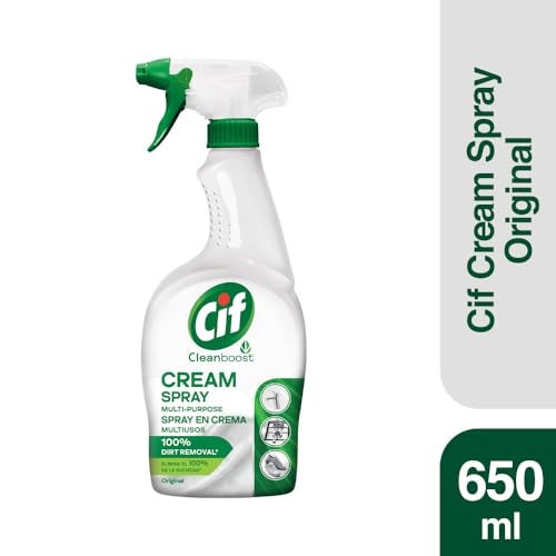 Cif Cleanboost Cream Spray Original Multipurpose Surface Cleaner | 100% Dirt Removal | Tough Stain Cleaning | 650 ML - Image 2