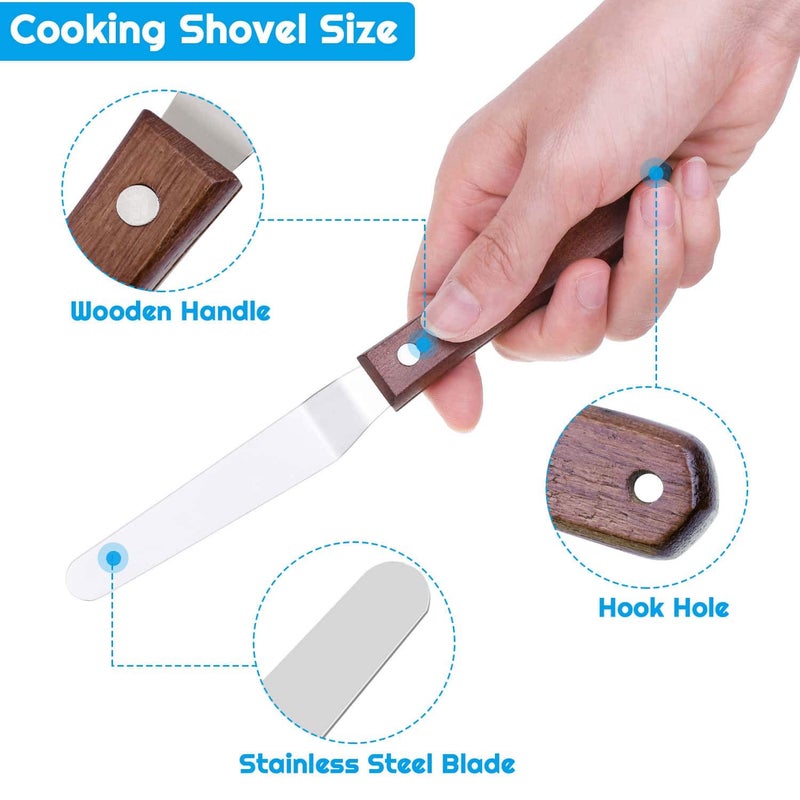 Cridoz 7 Pcs Stainless Steel Kitchen Cooking Plating Tweezers Tongs Drawing Spoons Offset Spatula And Fish Spatula For Food Culinary Plating Decorating - Image 4