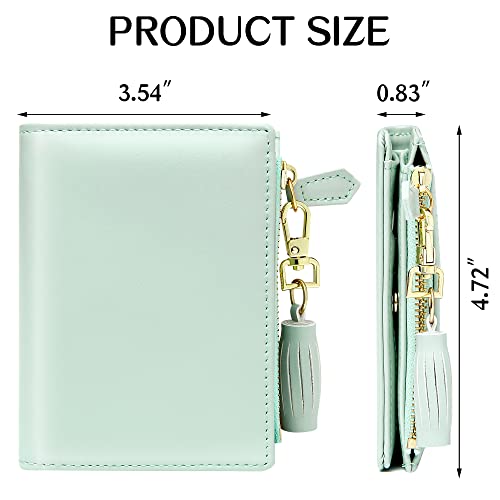 GEEAD Small Wallets for Women Bifold Slim Coin Purse Zipper ID Card Holder - Image 3