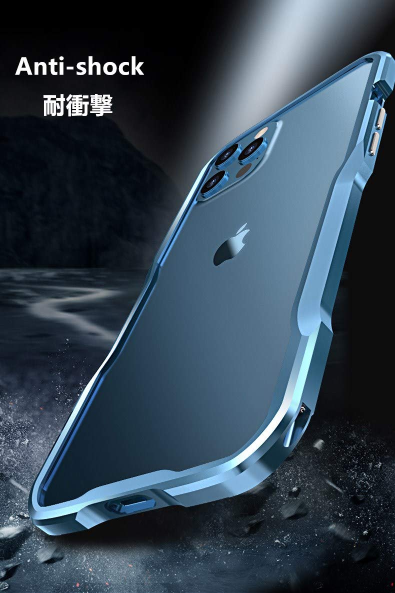 HENGHUI Aluminum Bumpers Compatible with iPhone 12 Pro Max 6.7-INCH Bumper Case Metal Frame Bumper Cover Shock Absorbent Slim Cool Design (iPhone12ProMax, Black) - Image 4