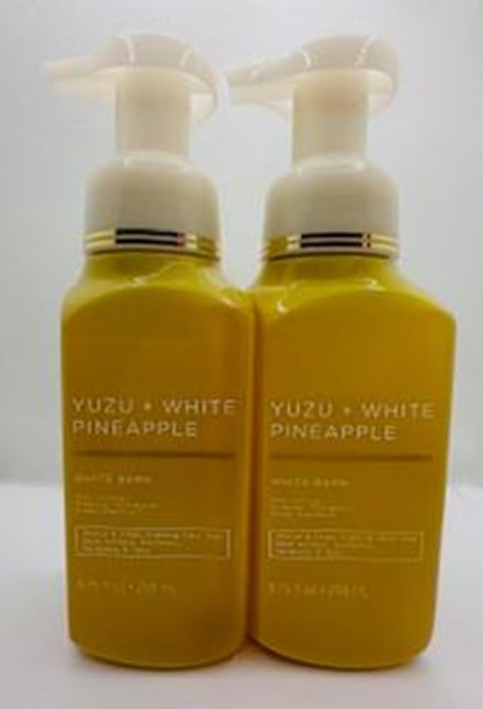 Generic Set of 2 Yuzu White Pineapple Gentle Clean Foaming Hand Soap 875 Ounce YellowishGold