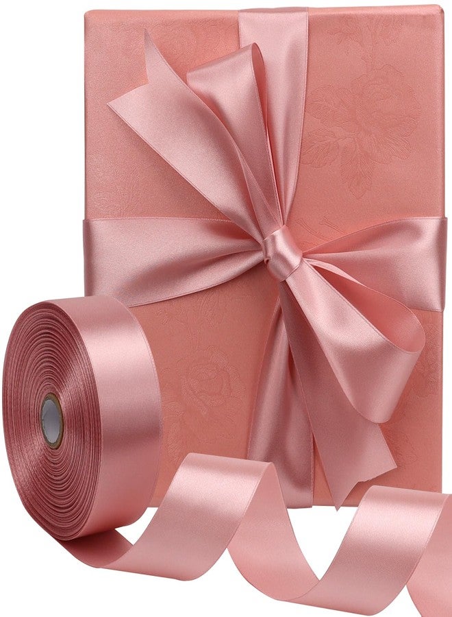 RIUNBB Rose Gold Solid Satin Ribbon 1-1/2 Inch 50 Yards Solid Polyester Fabric Ribbon for Gift Wrapping Wedding Christmas Baby Shower Birthday Party Decoration Handmade Immortal Flower Craft - Image 5
