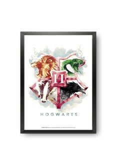Epic Stuff Epic Stuff Harry Potter A4 Wall Poster With Frame Officially Licensed By Warner Bros USA Grunge House Crest 