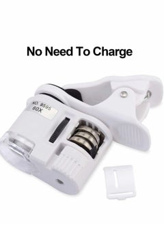 Excefore Phone Microscope, 60X Universal Portable Clip On Microscope with LED UV Lights Jeweler Loupe for Biological Jewelry Coins Currency Stamps Antiques Smart Phones and Tablets  - Image 4