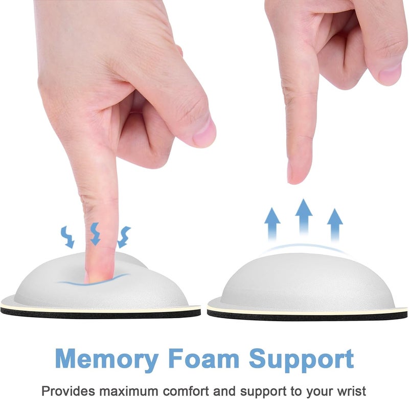 Dapesuom وسادة معصم فأرة Dapesuom، وسادة معصم فأرة مريحة من إسفنج الذاكرة لدعم حصائر مكتب الكمبيوتر، وسادة دعم اليد للألعاب والمكتب واللابتوب للرجال والنساء، تخفيف الألم والكتابة السهلة، رمادي فضاء - Image 4