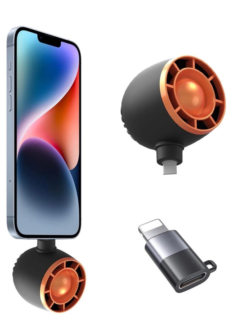 XiuWoo Portable Phone Mini Fan Small Cooling Compatible with iPhone/Android Models and Other Devices, Powerful Cell Summer Accessories - Image 1