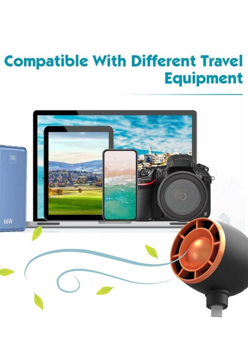 XiuWoo Portable Phone Mini Fan Small Cooling Compatible with iPhone/Android Models and Other Devices, Powerful Cell Summer Accessories - Image 4