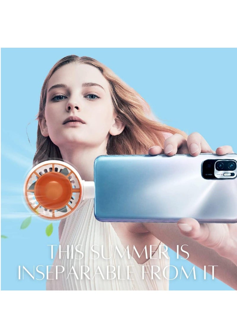 XiuWoo Portable Phone Mini Fan Small Cooling Compatible with iPhone/Android Models and Other Devices, Powerful Cell Summer Accessories - Image 5