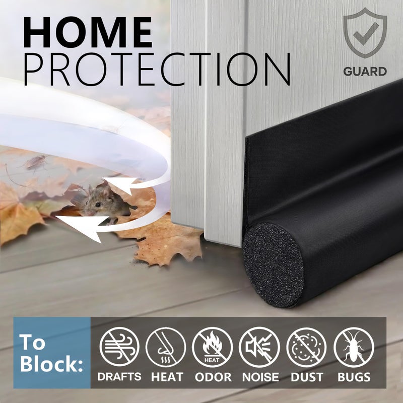 HomeProtect Door Draft Stopper 36 Inch Under Door Draft Blocker Door Sweep for Bottom of Door Reduce Cold Air, Soundproof, Light, Odor, Weather Stripping Door Seal Strip Fit for Interior/Exterior - Image 3