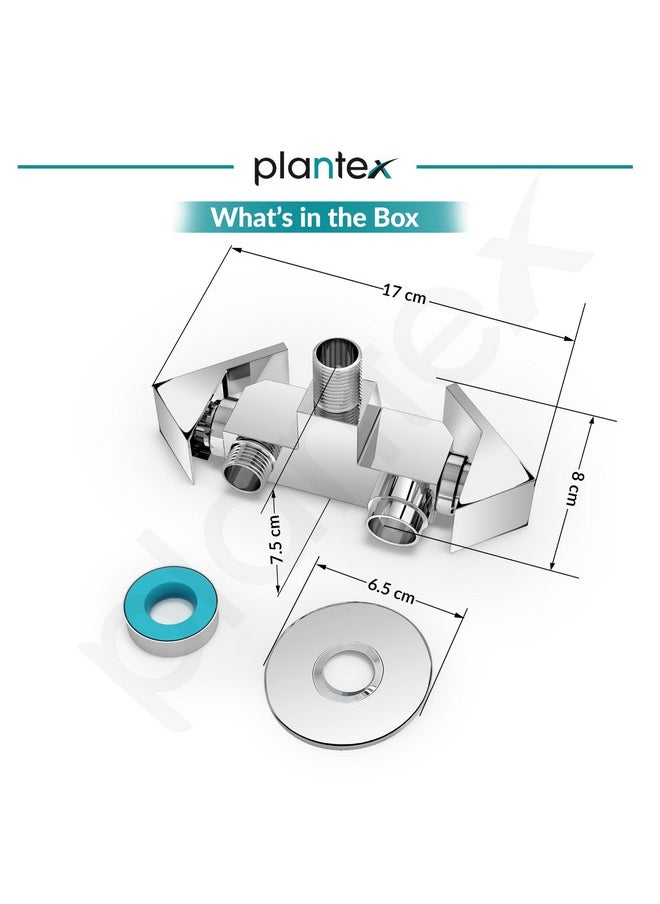 صنبور Plantex Pure Brass ثنائي الاتجاه لغسالة الملابس/صنبور مياه بمحور ربع دورة مع حافة حائط من النحاس وشريط تفلون/صنبور لحوض الغسيل-(PRI-307-كروم) - pzsku/ZE668DCB5264C5858BA64Z/45/_/1740118723/b15defb1-e6f8-4cc5-9862-95eb41b20bd8