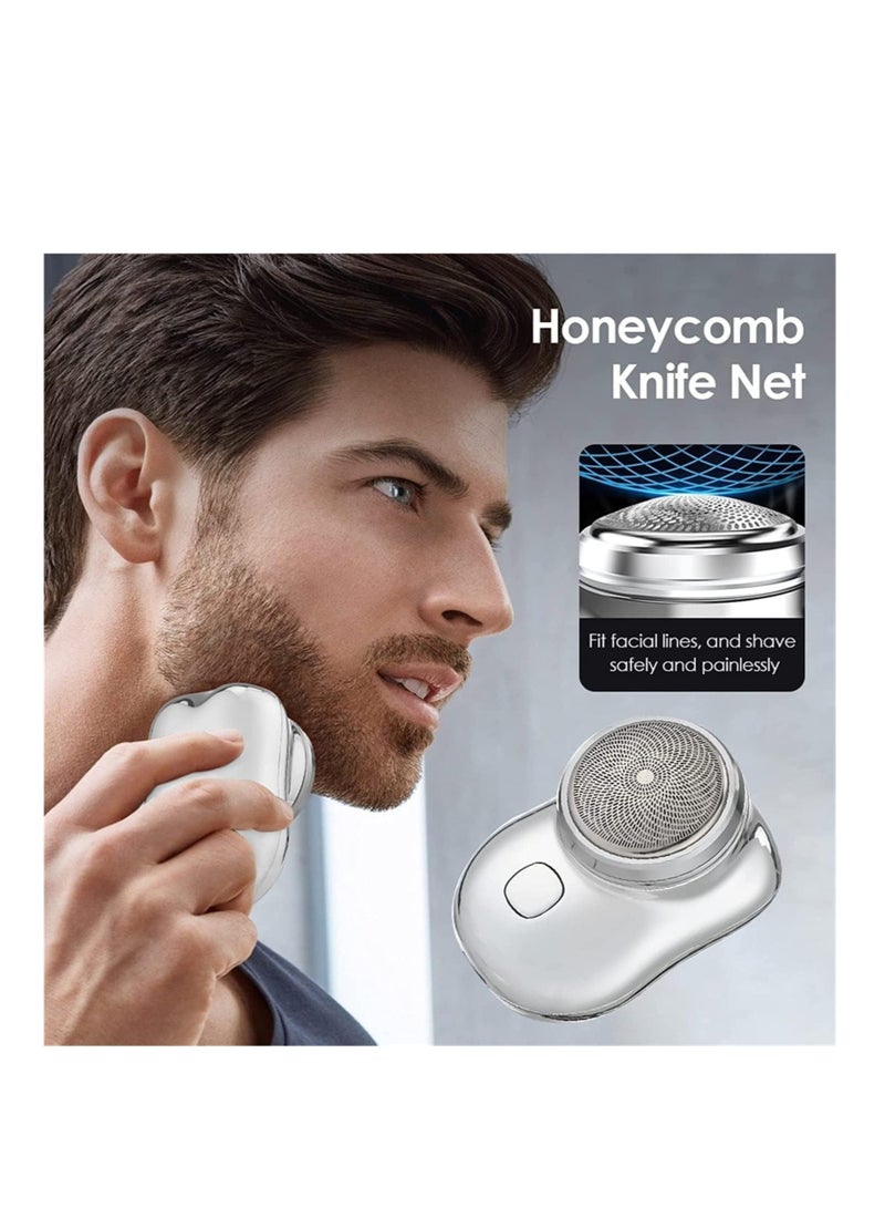 ELTRAZONE Mini Shaver Electric Shaver,New Pocket Portable Electric Shave, Magic USB Mini Shaver Electric Razor For Men, Rechargeable Travel Razors Men Electric Shaver For Shaving Face (Black) (BLACK) - Image 2