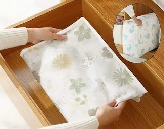 Mivira Blanket Storage Bag UnderBed Quilt Clothes Storage Bag with Peva Material Washable Waterproof Foldable Transparent Printed Cover - Image 4
