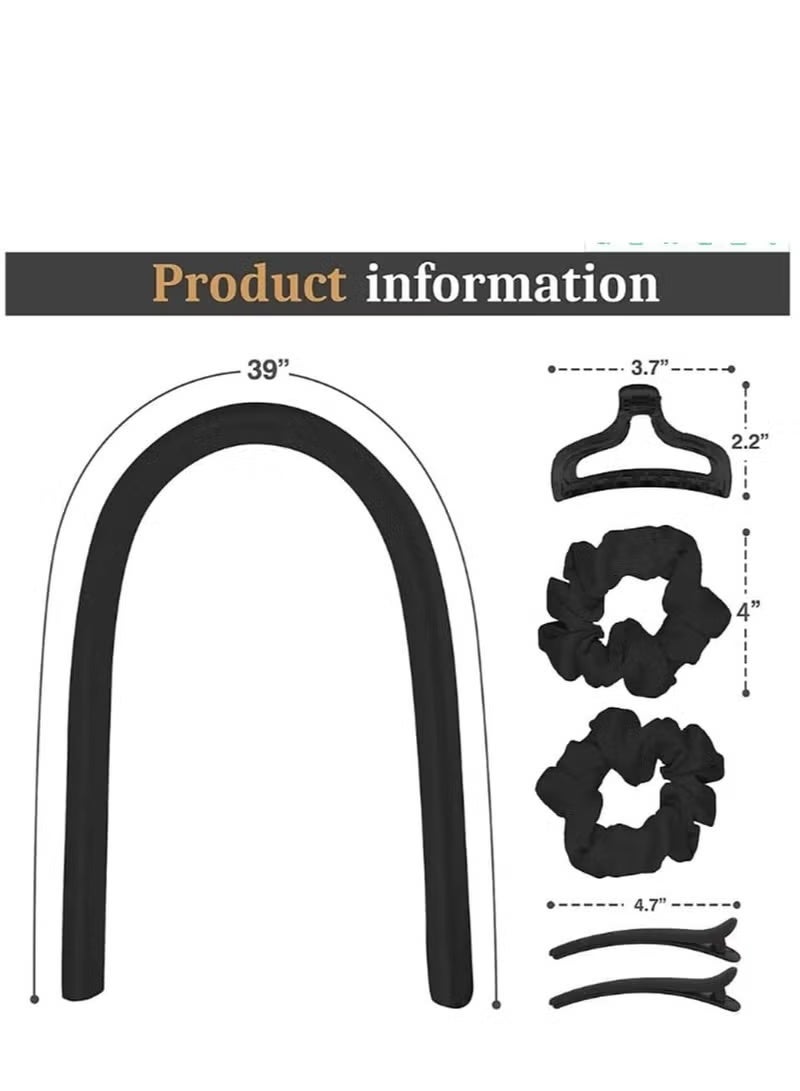 10pcse Heatless Hair Curlers, Hair Curlers to Sleep In, Heatless Curls Headband, Soft Foam Hair Rollers for Natural Hair, for Overnight DIY Hair Styling Tools for Long Medium Hair Curler Hair Styling - Image 2