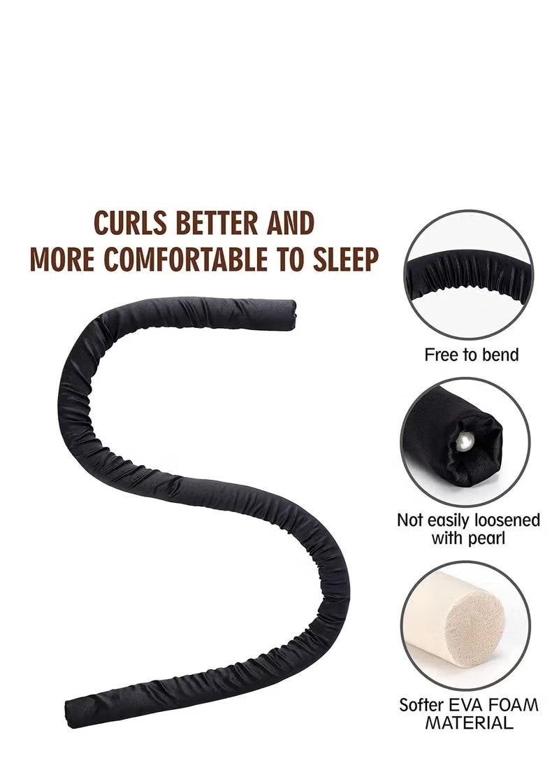 10pcse Heatless Hair Curlers, Hair Curlers to Sleep In, Heatless Curls Headband, Soft Foam Hair Rollers for Natural Hair, for Overnight DIY Hair Styling Tools for Long Medium Hair Curler Hair Styling - Image 4