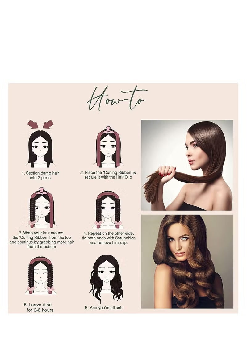 10pcse Heatless Hair Curlers, Hair Curlers to Sleep In, Heatless Curls Headband, Soft Foam Hair Rollers for Natural Hair, for Overnight DIY Hair Styling Tools for Long Medium Hair Curler Hair Styling - Image 3