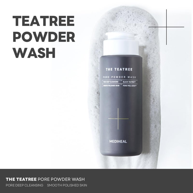 Mediheal Teatree Pore Powder Wash (1.76 oz) - Mild Pore Deep Cleanser with Gentle and Rich Salicylic Bubbles to Remove Blackhead - Image 2
