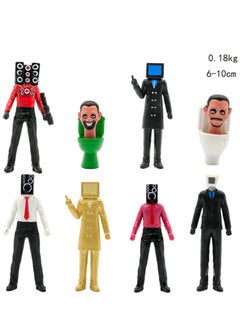 Y&D Set of 8 Pcs Toilet Man Vs Monitor Man Model Decoration 