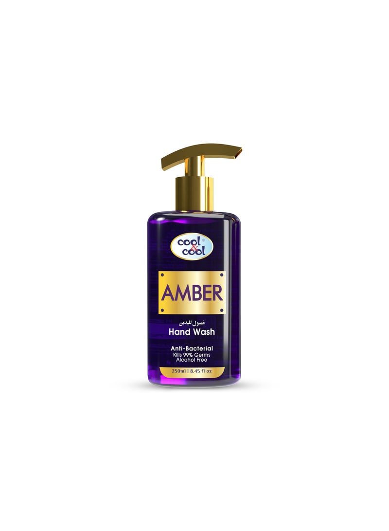 Cool & Cool Arabic Series Amber Hand Wash -250Ml - Antibacterial, Moisturizing with Vitamin E, 99% Germ-Killing Formula - Image 1