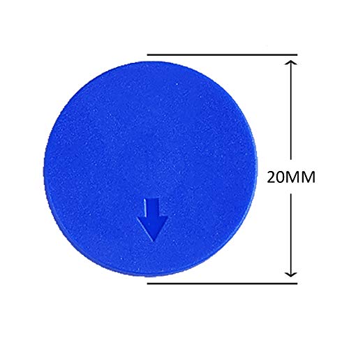 LabZhang 100 Pcs 20mm Flip Off Caps, Flip-Off Vial Seals, Pharmaceutical Caps, Plastic-Aluminum Cap for Glass Vial (Blue) - Image 2