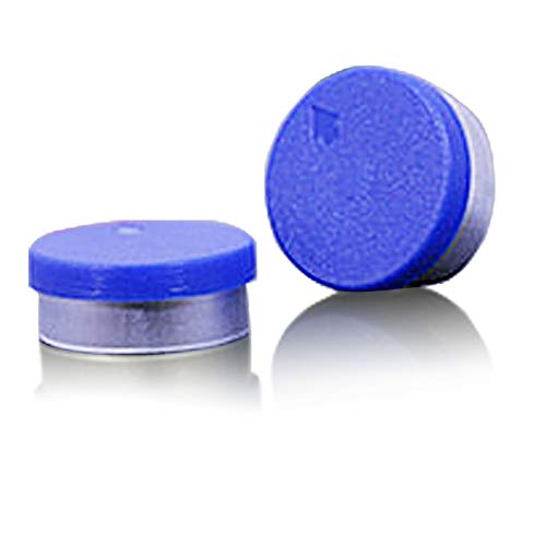 LabZhang 100 Pcs 20mm Flip Off Caps, Flip-Off Vial Seals, Pharmaceutical Caps, Plastic-Aluminum Cap for Glass Vial (Blue) - Image 4