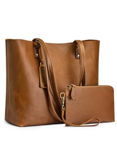 Kattee Leather Totes For Women Shoulder Bag Top Handle Satchel Purse Set 3Pcs 3-In-1  - Image 1