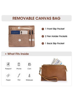 Kattee Leather Totes For Women Shoulder Bag Top Handle Satchel Purse Set 3Pcs 3-In-1  - Image 4
