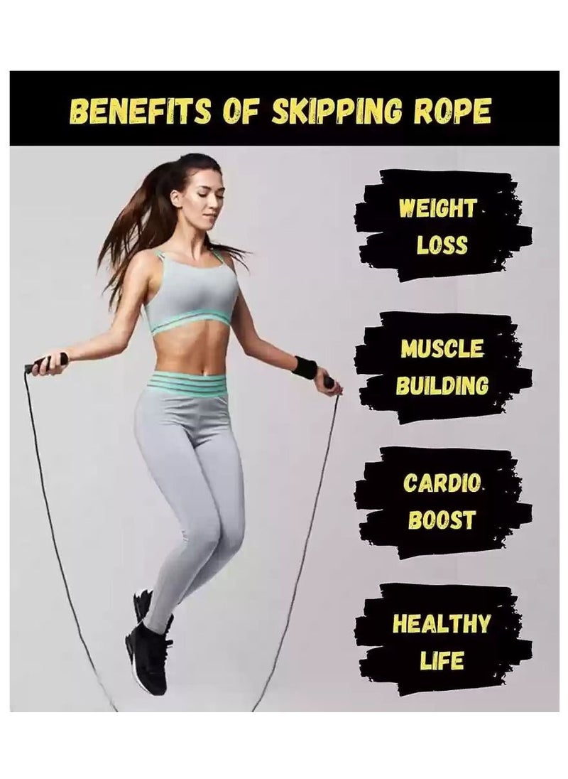 AngTop - AT552 Adjustable Steel Wire Jump Rope Aluminium Handles - Green - Image 1