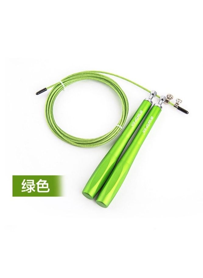 AngTop - AT552 Adjustable Steel Wire Jump Rope Aluminium Handles - Green - Image 1