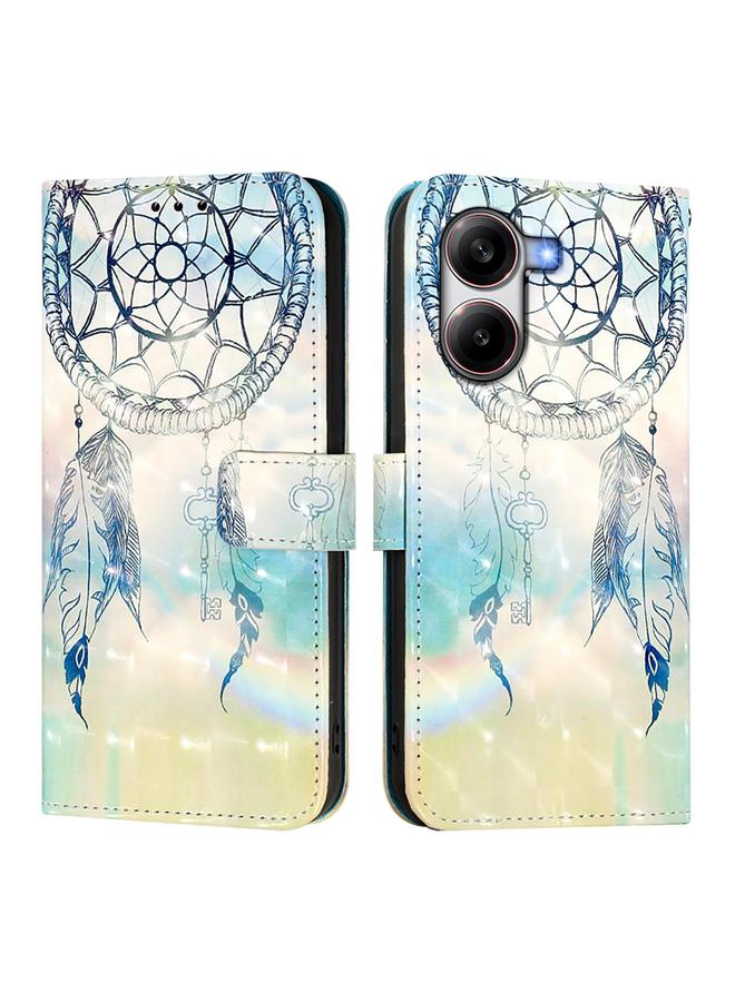 اس-توب جراب لهاتف Redmi Turbo 4 جراب هاتف جلدي قابل للطي أفقيًا برسومات ثلاثية الأبعاد - Image 2