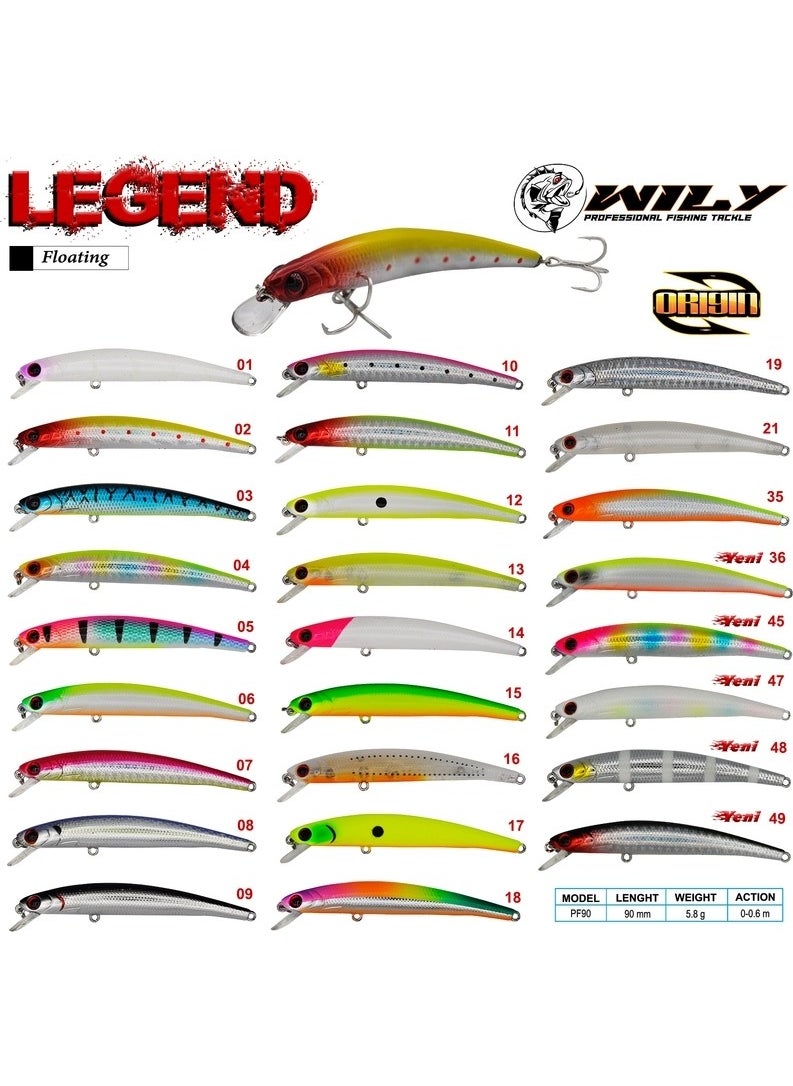 Wily Legend 9 cm Model Fish 5.8 gr (0 - 0.6m) Color:14  - Image 1
