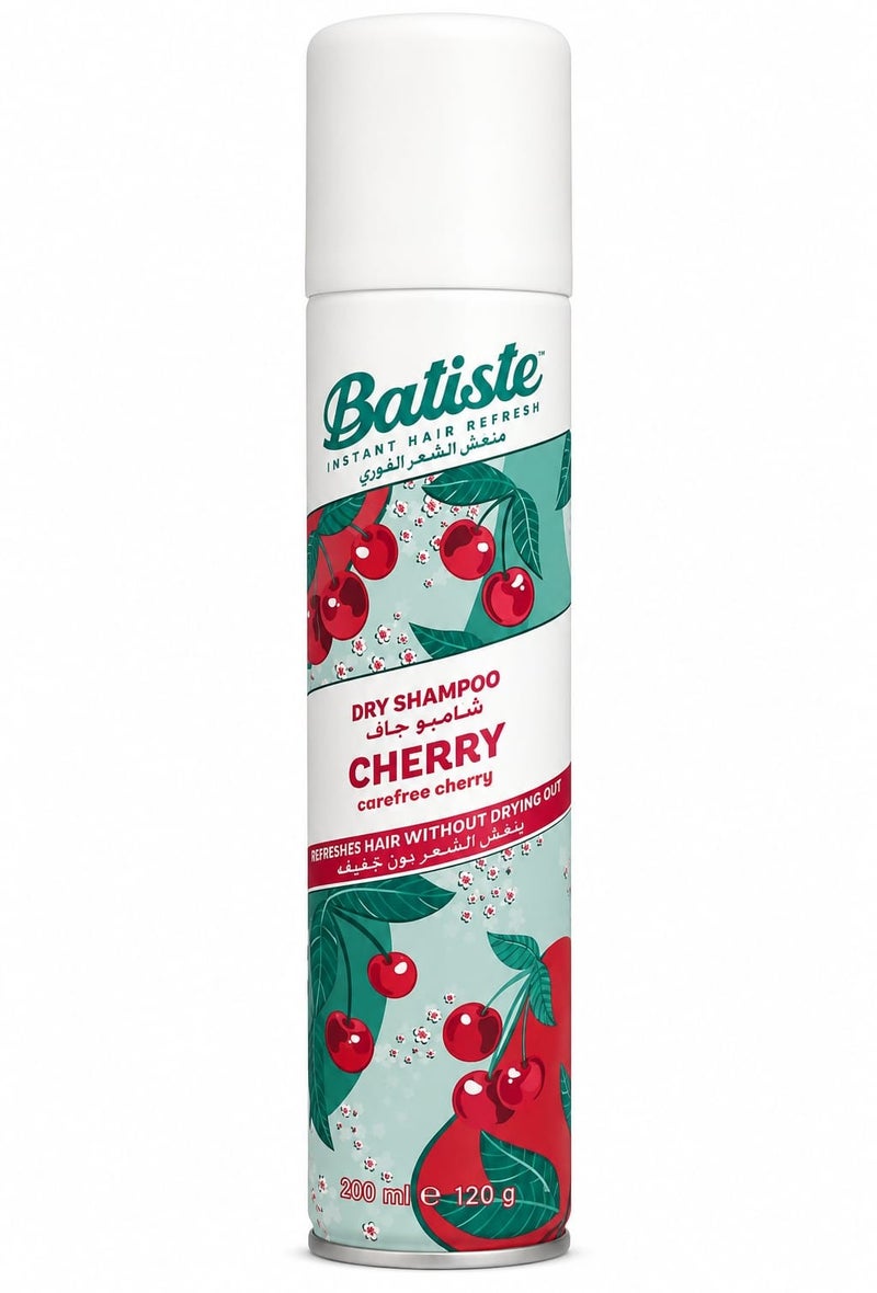 Batiste Dry Shampoo Cherry Carefree Cherry, Refreshes Hair Without Drying Out, 200ml-120g - Image 1