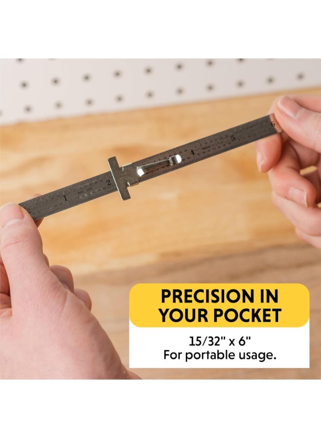 General Tools General Tools 300/1 6-Inch Flex Precision Stainless Steel Ruler, Chrome  - Image 5